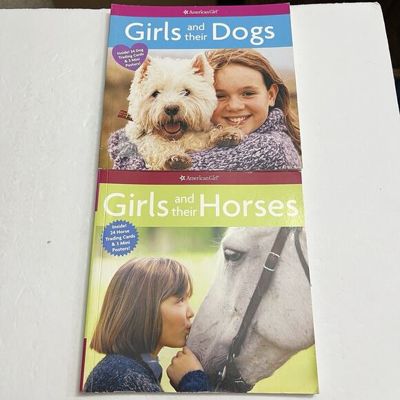 Set of 2 American Girl Books Girls and their Dogs and Girls and their Horses - Picture 1 of 13